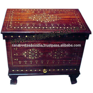 Decorative Handmade <b>Wooden</b> Trinket <b>Box</b> With Brass Inlay Design for Jewelry Storage Collection - Product Image 2