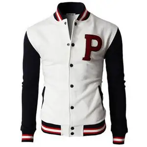 Chaqueta de equipo universitario para hombre con logotipo bordado de marca personalizado algodón polar cuello alto transpirable ecológico Pakistán - Product Image 1