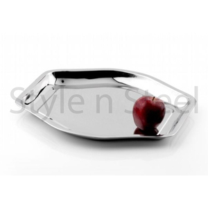 Plateau de service en acier inoxydable hôtel restaurant plateau ovale plateau perforé vente en gros plateau de service en acier inoxydable - Product Image 3