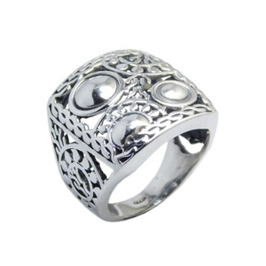 Nuevo diseño, anillo liso de Plata de Ley 925, joyería de plata elegante hecha a mano, joyería de moda cara, anillos Eternity Vermeil - Product Image 1