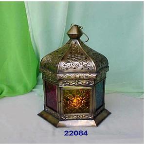 Linterna de vela de Metal antiguo marroquí para decoración del hogar, farol de boda - Product Image 1