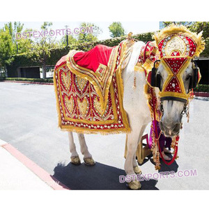 Costume de cheval indien lourdement brodé, décoration de mariage, tenue de cheval, costume de cheval de designer pour mariage - Product Image 1