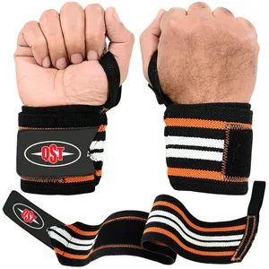 Wholesale Powerlifting Wrist Wrap Gym Strength Exercise Wrist Support Elastic Neoprene & Cotton Weightlifting Wrist Wrap