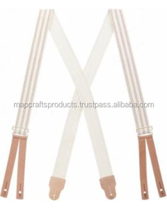 Nouveau Designer Service 100% Toile & Cuir Camouflage Taille Réglable Reproduction Civile Bretelles - Product Image 3