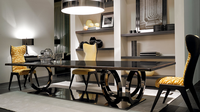 Ensemble de table à manger rectangulaire en bois moderne italien personnalisé Guangdong