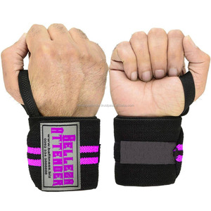 Poignets d'haltérophilie respirants pour femmes roses Accessoire de fitness pour filles - Product Image 1