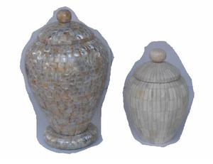 กระดูกInlayและแม่ของเพิร์ลInlayไม้Jarมีให้เลือกหลายขนาดและเสร็จสิ้น - Product Image 2