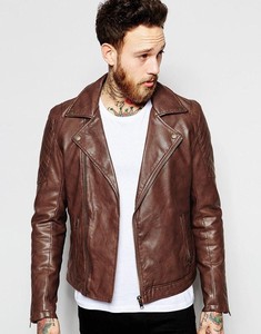 Veste en cuir unisexe en cuir de vache véritable et fourrure de mouton, style racer, blazer d'hiver, tissu respirant, lavé, service OEM, écologique pour - Product Image 1