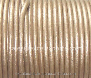 Excel exporte des cordons fins en cuir blanc de 2mm à 5mm composants de fabrication de bijoux en gros tailles de motifs de 1mm à 5mm - Product Image 2