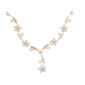 Collier pendentif en or jaune avec diamant véritable Bijoux fins de luxe - Product Image 1