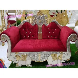 Sofa Gajah Pernikahan India Royal Set Kursi Mandap Pernikahan Sofa Angsa Emas Perak Pernikahan