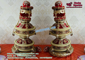 Decoración para la Ceremonia Haldi de Boda Punjabi, Accesorios Decorados con Phulkari para Bodas Punjabi, Phulkari Chownki para Bodas Punjabi, EE. UU. - Product Image 5