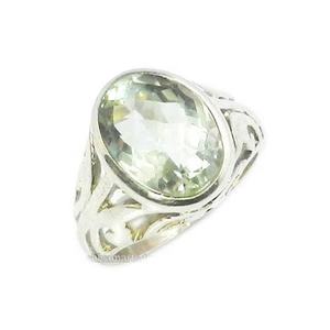 Étonnante pierre précieuse améthyste verte naturelle Offre Spéciale Bijoux de créateur Bague pavée en argent sterling 925 - Product Image 1