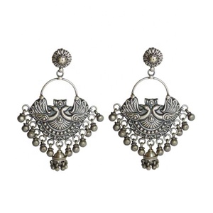 Fancy Design Solid 925 <b>Sterling</b> <b>Silver</b> Jewelry Bohemian Boho Plain <b>Stud</b> and Hoop Earrings Gold Plated With Pearl for Parties - Product Image 1