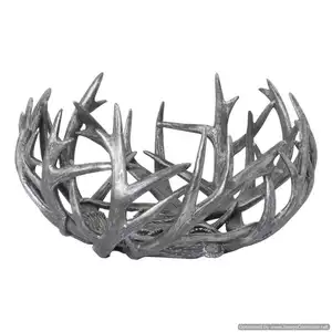 Design de fantaisie en aluminium pour la décoration de table Bol à fruits et à salade Vente en gros Bol de cuisine standard de meilleure qualité moderne en Inde - Product Image 1