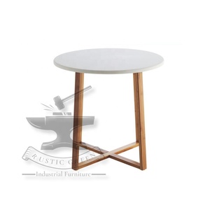 โต๊ะข้างด้านบนทาสีขาวแบบอุตสาหกรรม - Product Image 2