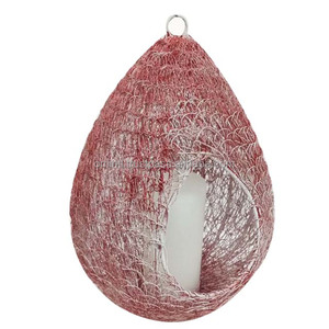 Fabricante confiable del último diseño de decoración de alta calidad en precio al por mayor candelabro de nido de alambre de hierro - Product Image 1