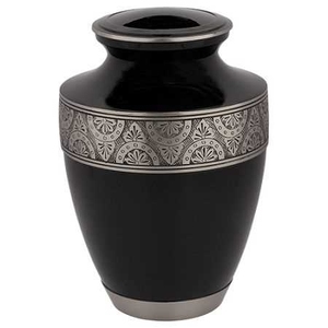 Urnes de crémation en métal noir platine, laiton/aluminium, pour adultes, cendres de funérailles humaine, Style américain/européen - Product Image 1