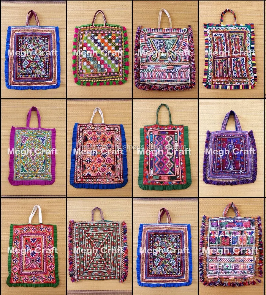 Túi Xách Theli Truyền Thống Ấn Độ Dân Tộc Ấn Độ Banjara Handmade Theli Bag-Túi Gypsy Cổ Điển Với Gương Túi Theli