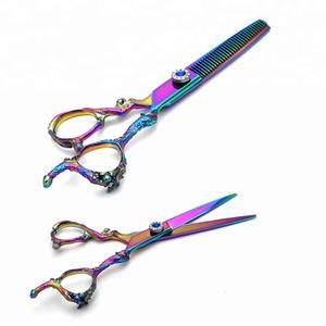 Ciseaux à cheveux professionnels OEM 6 et 7 pouces, accessoires de coupe de cheveux en acier 440C, outils de barbier, personnalisés - Product Image 1