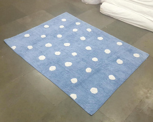 Alfombra lavable para habitación de niños, diseño de puntos, 100% algodón, venta al por mayor - Product Image 1