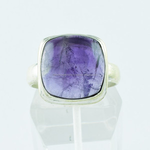 Bague en argent sterling 925 faite à la main, magnifique pierre d'améthyste violette, bagues en pierres précieuses, mariage, fiançailles, anniversaire, fête, unisexe - Product Image 2