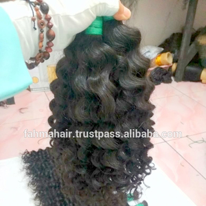 100% CABELO CRU DA INDONÉSIA ENCARACOLADO/ONDULADO CABELO REMY VIRGEM DO CABELO HUMANO de 100% de ALTA QUALIDADE