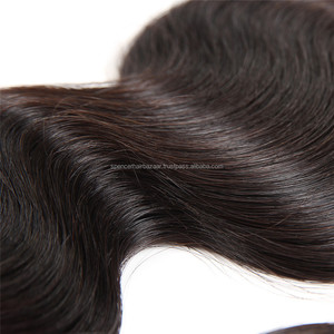 360 Lace Frontal Closure Indian Straight Human Hair Weave Natural Black Color