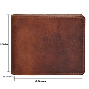 Leo Torresi Latest Design Buff Katta Galaxy Genuine Leather <b>Trifold</b> <b>Wallet</b> for Men - Product Image 5