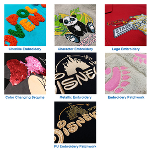 Camisetas 100% Algodón para Hombre y Mujer, OEM ODM, Bordado con Hilo Dorado, Diseños de Bordado Personalizados - Product Image 6