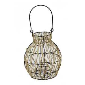 Antique Maison Décoration De Noël À La Main Nouveau Ins En Plein Air Jute Corde Bougie Lanterne En Verre Beau Décor De Noël En Plein Air - Product Image 5