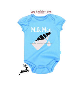 eco dyed organic bamboo short Sleeve Printed Newborn Boy blank baby Romper santa romper baby kids x mas romper 2019 Christmas - Product Image 4