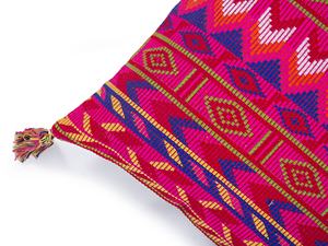 Home <b>Comfortable</b> Jacquard Pillow Case with added pom pom Sofa Decorative <b>Cushion</b> with tassels designer Wholesale Pillow cover - Product Image 5