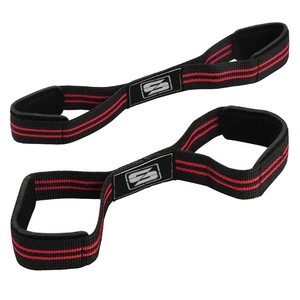 Gym Fitness Bodybuilding Neoprene Padded Wrist Support Pull-Up <b>Bar</b> Figure Eight <b>Lifting</b> Straps for Unisex - Product Image 4