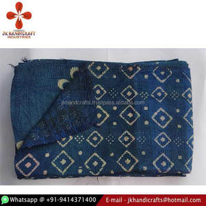 Twin Size New Print Hand Block Kantha Cotton Gudri - Product Image 1