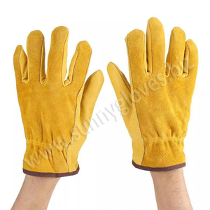 Pas cher Travail Gants En Cuir De Vache Conducteur-Gant Pas Cher Gréeur-Gants - Product Image 4