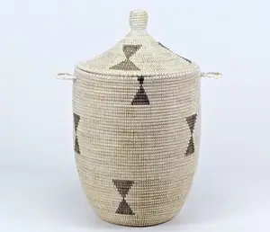 Vendita calda 2018 seagrass cesto con coperchio, a buon mercato lavanderia seagrass cestino vietnam
