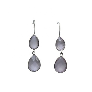 Indian Exporters Offer 925 Sterling Silver Gemstone <b>Earrings</b> for Weddings Parties and Gifts - Product Image 1