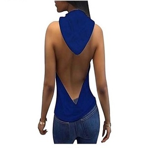 Haut de sport en coton personnalisé pour femme, avec capuche, OEM - Product Image 2