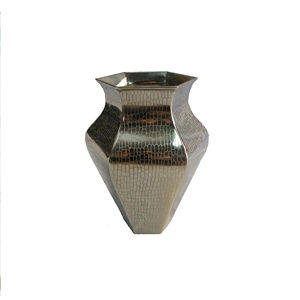 Maceta de Metal de último diseño, florero decorativo con Acabado niquelado brillante para decoración de fiesta de boda, uso de accesorios - Product Image 1