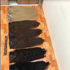 Increíbles Extensiones de Cabello con Clip de Vietnam, Cabello Remy Virgen 100%, Longitud de 8 a 40 Pulgadas para Todos los Colores - Product Image 2