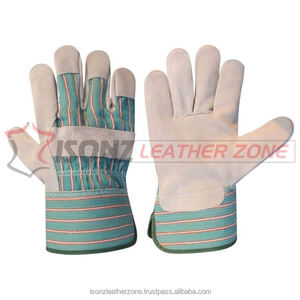 2018 gran oferta guantes de trabajo de cuero dividido de vaca ISONZ zona de cuero Anti-impacto antideslizante Anti-corte - Product Image 1