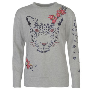 Dernier hiver mode dames haute qualité équipage sweat brodé doublé côtes tricot manchette longues manches raglan sweats à capuche décontracté - Product Image 1