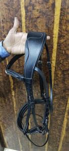 Brida de caballo hecha a mano en negro/tostado/marrón con logotipo personalizado Cuero duradero - Product Image 3