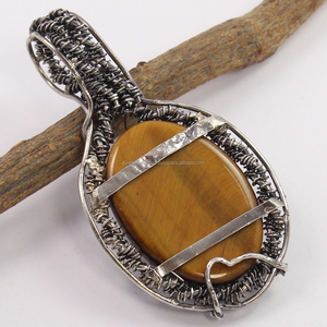 คอลเลกชั่นใหม่ศิลปะชนเผ่าน่ารัก925ทึบเงินสเตอร์ลิงธรรมชาติจี้รูปไข่ตัดสวยงามของขวัญสำหรับเธอ - Product Image 2