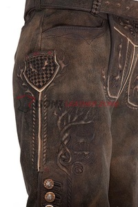 En gros Pas Cher Personnalisé Autrichien Herren Court Sexy Suede Cuir Lederhosen Plus La Taille Maternité Brodé Trachten/Bavarois/ - Product Image 4