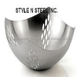 Cesta de frutas de acero inoxidable para el hogar, cesta de Metal de cuatro esquinas para la cocina y la sala de estar - Product Image 1