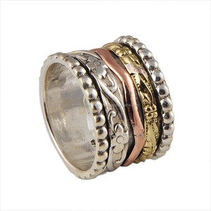 Wholesale 925 Sterling Silver Classic Party Women's Handmade Meditation Worry <b>Spinner</b> <b>Ring</b> Jewelry - Product Image 1