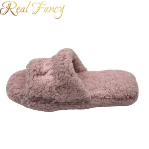 Custom Logo Comfy Winter <strong>Open</strong> <strong>Toe</strong> Pink <strong>Ladies</strong> Soft <strong>Slippers</strong> - Product Image 4