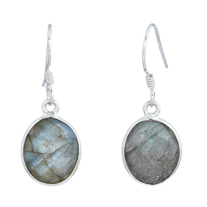 Boucles d'oreilles en argent sterling 925 faites à la main Labradorite pierres précieuses boucles d'oreilles à la mode en argent plaqué bijoux pour femmes pour les cadeaux de mariage - Product Image 1